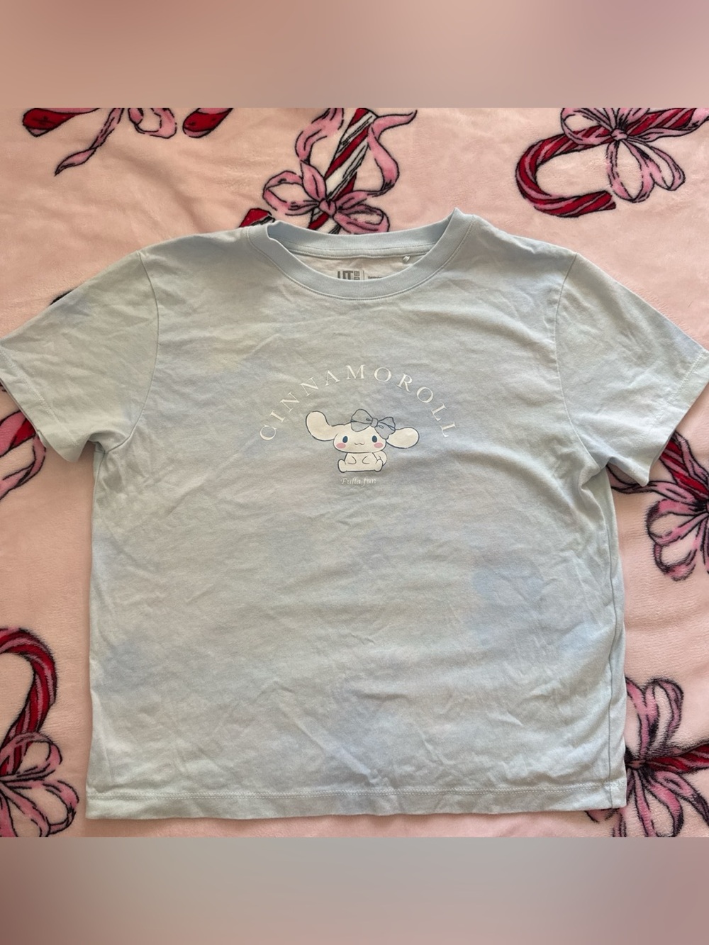 Uniqlo Sanrio cinnamonoroll blue crop top S